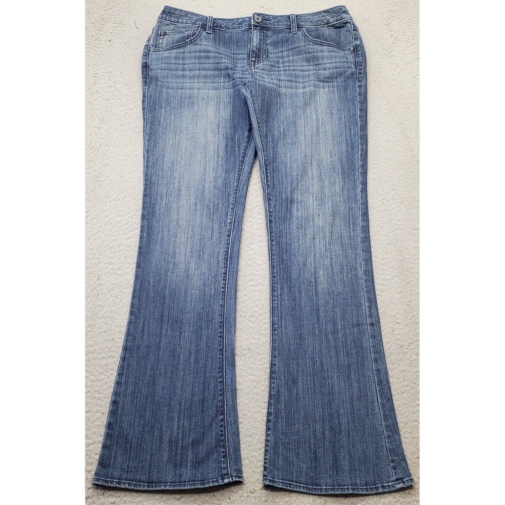 Simply Vera Vera Wang Bootcut Jeans Womens 10 Blue Denim Whiskered Streetwear